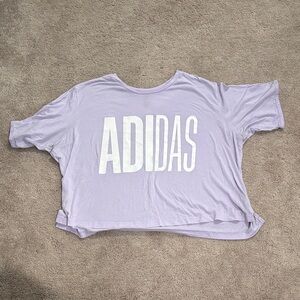 Adidas Light Purple Tee with White Logo